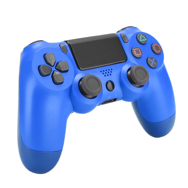 Plast ABS V2 Program Intelligent Trådløs Bluetooth Gamepad Spillkontroller med Hodetelefonhull for PS4 Blå