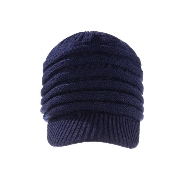 Lasten neulottu hattu litteällä kielellä, yksivärinen, baby päähine neulottu hattu (sininen)