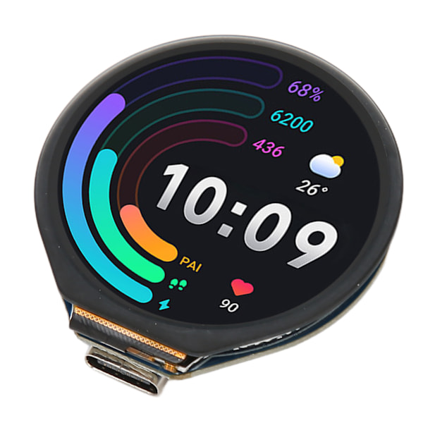 RP2040 Mikrokontroller Utvecklingskort med 1.28-tums Rund Touch LCD-skärm 240x240 Kompakt Storlek med Accelerometer