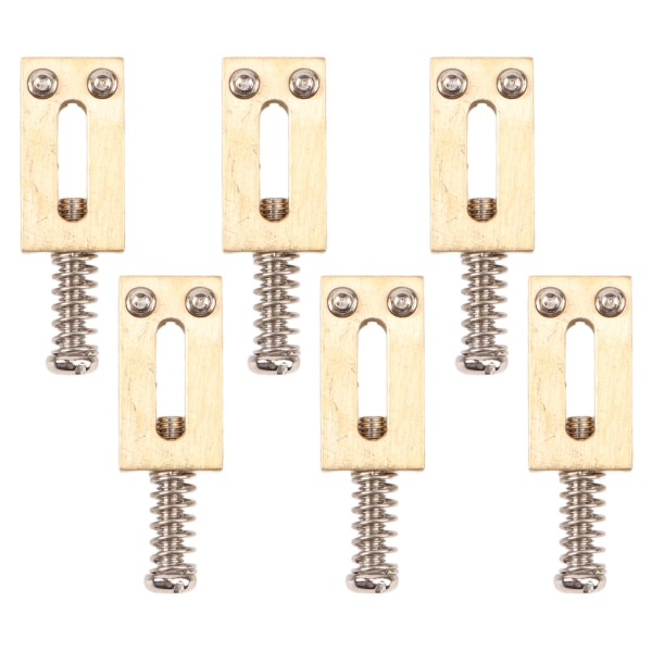 6st Elgitarrbro Sadel Mässing 10,5 mm Pitch Tremolo String Tuning Skruv Sadeltillbehör Silver