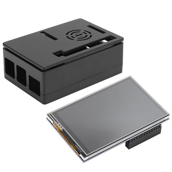 Til Raspberry Pi 4B Sæt ABS Kabinet Beskyttende Skal 3.5in Skærm Køleplade Skruetrækker