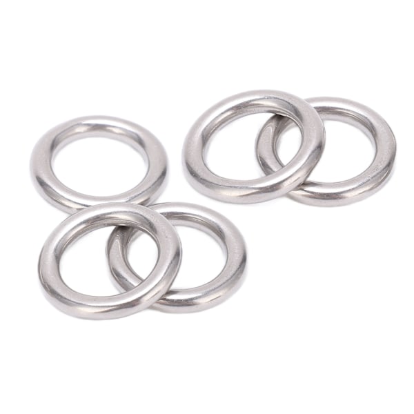 5 stk 304 rustfrit stål, runde O-ringe, sømløs, sømløs metal O-ring til sejlads, dykning 5x20 mm