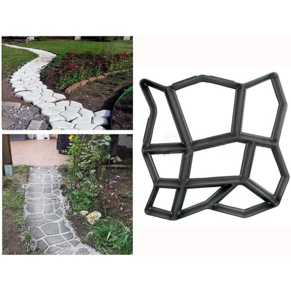 36 x 36 cm epäsäännöllinen mold betonipoluntekijälle ja muovinen mold jalkakäytävälle, polulle, patiolle, puutarhaan tai Pathmaten kiveen