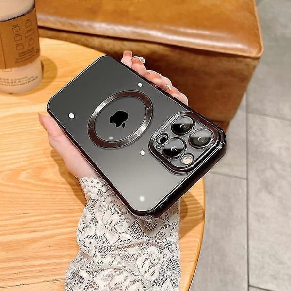 Magsafe Magnetic Case Compatible With Iphone 14 Pro Max/14 Pro/14 Plus/14, Transparent Silicone Lens Protector