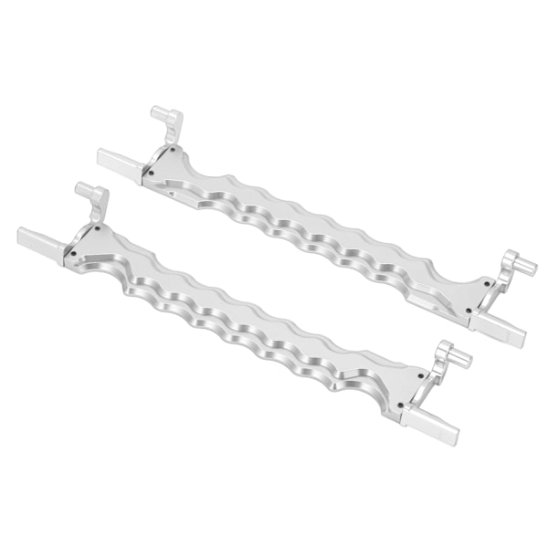 2 stk RC legering batteriholder erstatning til Traxxas 6S 8S 1/5 RC bil opgraderingsdele (sølv) Argent