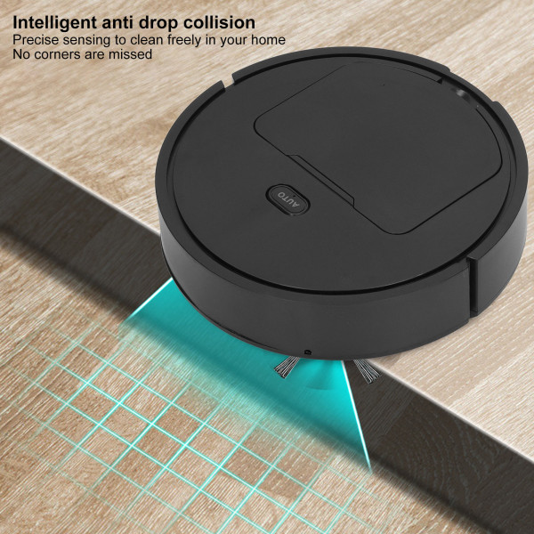 Smart Home fejerobot - 3-i-1 mopping, fejning og støvsugning - USB-opladning - Lav støj (40db) - 1 stk.
