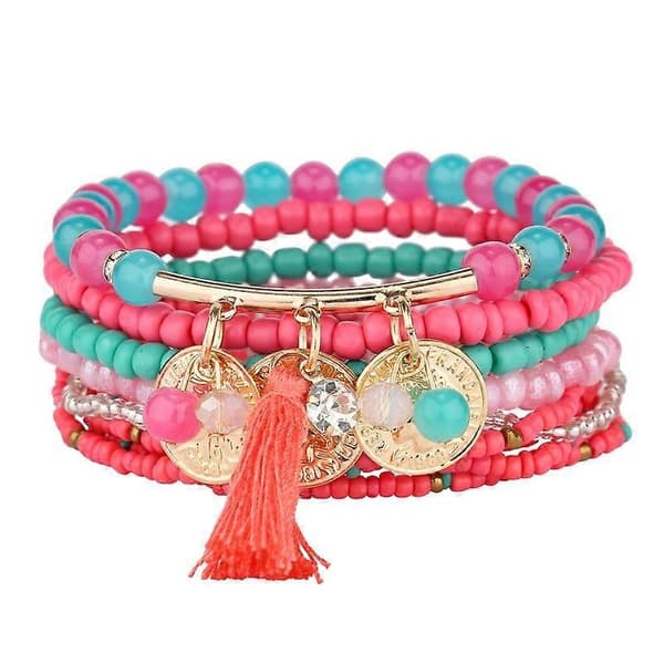 Bohemian Tassel Multilayer Bracelets, Handmade Wrap Bracelets