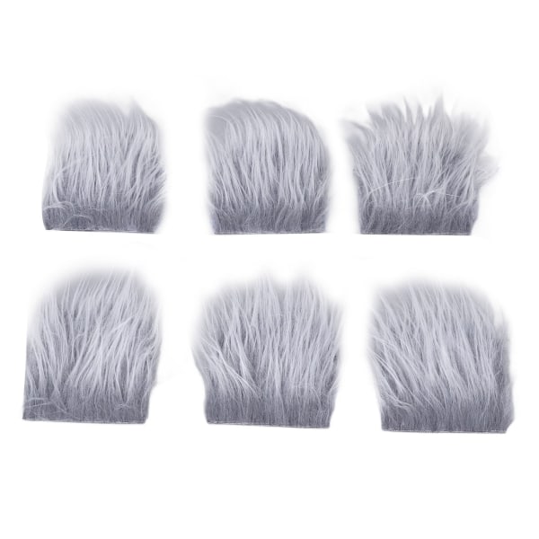 18 STK Precut Gnome Beard Fluffy Grey Costume Braid Skæg med trækugler til DIY Crafts Ornamenter