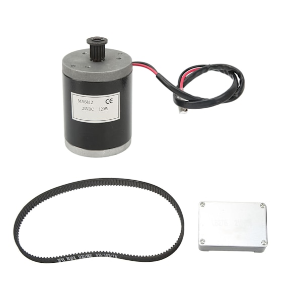 Børstet DC-motor 120W Sterk Aluminiumslegering Lav Støy Ren Kobber Spole 24VDC Motor med Belte Kontroller for Sykkel