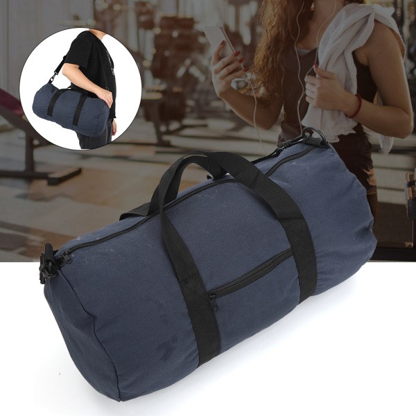 KS3 Canvas Slitesterk Navy bærbar reiseveske Fitness Unisex Single Shoulder Sports Pack