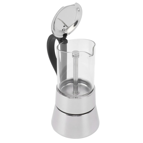 200 ml kaffekanne med håndtak 304 rustfritt stål glass kaffemaskin for husholdning