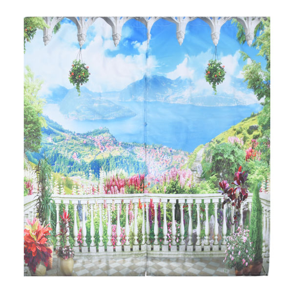 Polyester Fiber Vindue Gardin Innovativ Digital Udskrivning Hængende Mørklægningsgardin til Hjemmebrug 150x166cm / 59.1x65.4in Type 24