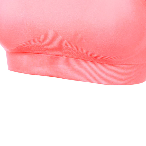 Sømløs Sports-BH for Kvinner, Trening, Yoga, Lav Innvirkning, Ryggstøtte, Komfortabel BH-Vest for Trening, Rosa, S
