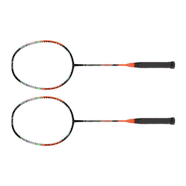 2 st Badmintonracketar i Kolfiber, Ultralätta, för Vuxna, Träning, Tävling, Fritid, Orange