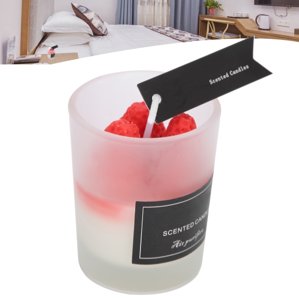 Bærbar rød frukt aromaterapi stearinlys - søt og romantisk hjemmedekorasjonsgave