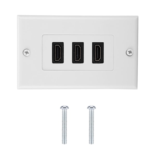 3-port HDMI HD Videopanel Socket USB Hub Adapter Veggkontakt