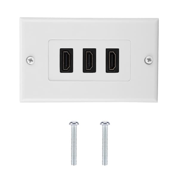 3-ports HDMI HD Video Panel Socket USB Hub Adapter Veggkontakt
