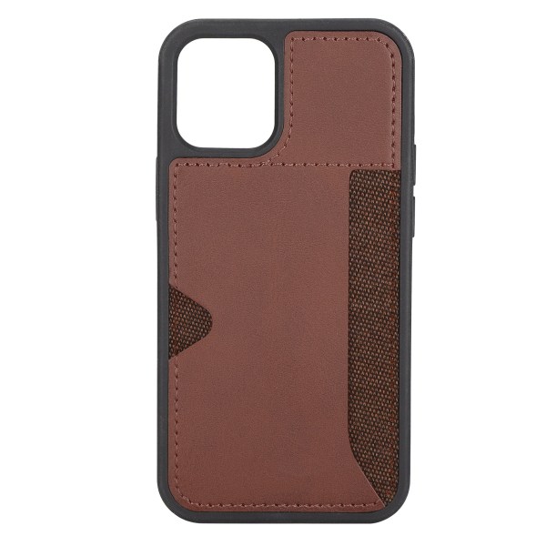 Case PU PC Ultra Slim Stötsäkert phone case med sidoplånbok för IPhone 12 MiniBrown