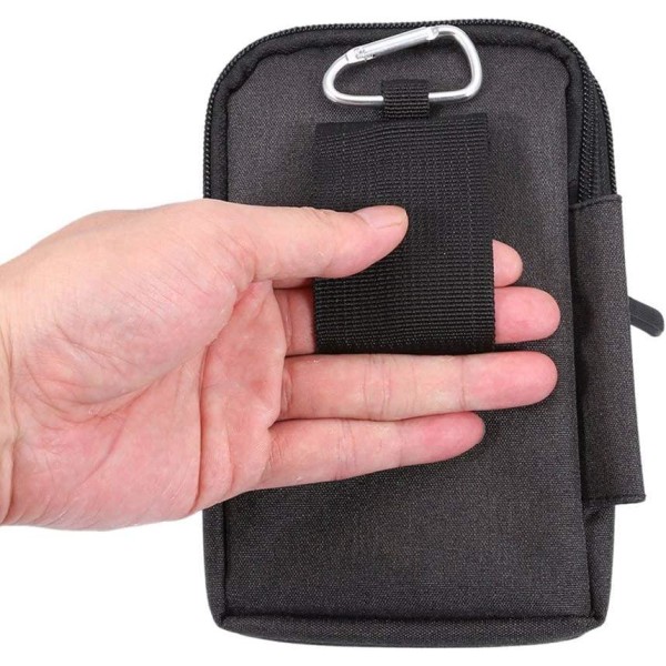 Universal bælteclipsepose, 6,3 tommer denim Casual taske Vandring til mænd Bæretaske Shell Bag Bælteclipsepose med flere spænder tegnebog