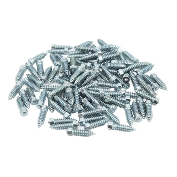 100 stk Dekkpigger M8 Utmerket grep Antislipp Hjul Dekk Pigg Universal for Laster, Minilaster, Gaffeltruck
