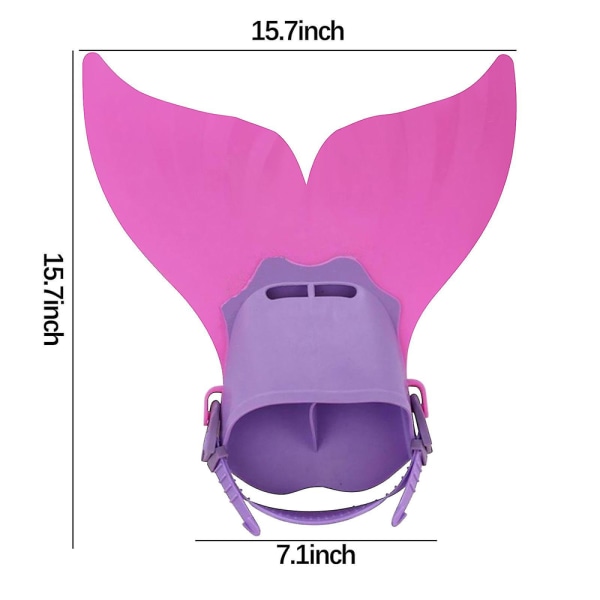 Fins sjöjungfru enkelfena för barn, sjöjungfru enkelfena, simfötter för barn, flickor, pojkar, enkelfenad sjöjungfrusvanssimning