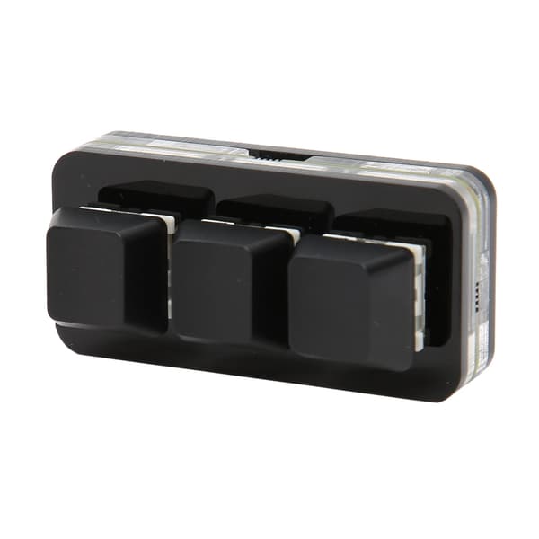 USB 3 Key Mini Keypad RGB LED-bakgrundsbelysning Stöder Hot Swap OSU HID Macro Programmering Tangentbord för Windows för OS X för Linux Svart