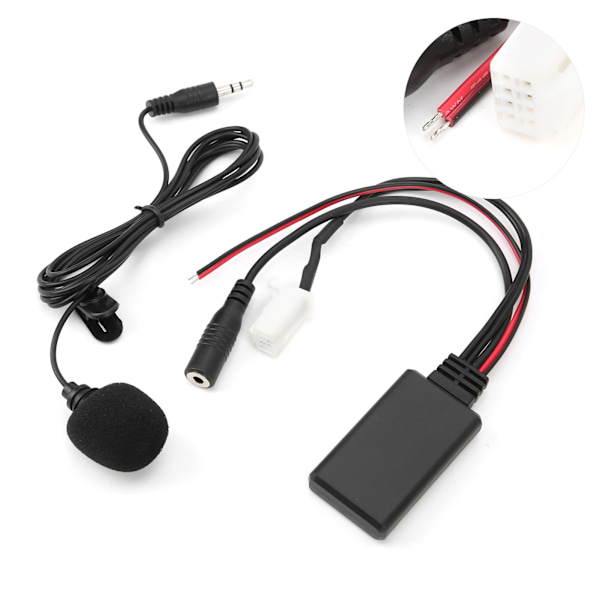 Bluetooth 5.0 AUX-kaapeliadapteri mikrofonilla handsfree-käyttöön, korvaa Suzuki Swiftin, Vitran ja Jimnyn