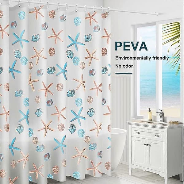 Duschdraperi, 100% PEVA Vattentätt Anti-Mögel Resistent