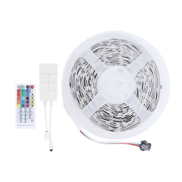 10M 180LED-remsa med Bluetooth RGBW-färg, appstyrd med 24-tangenters fjärrkontroll för hemmet, EU-kontakt 100-240V