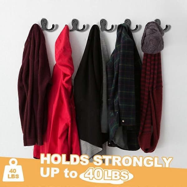 Wall Mounted Hooks, Double Hooks