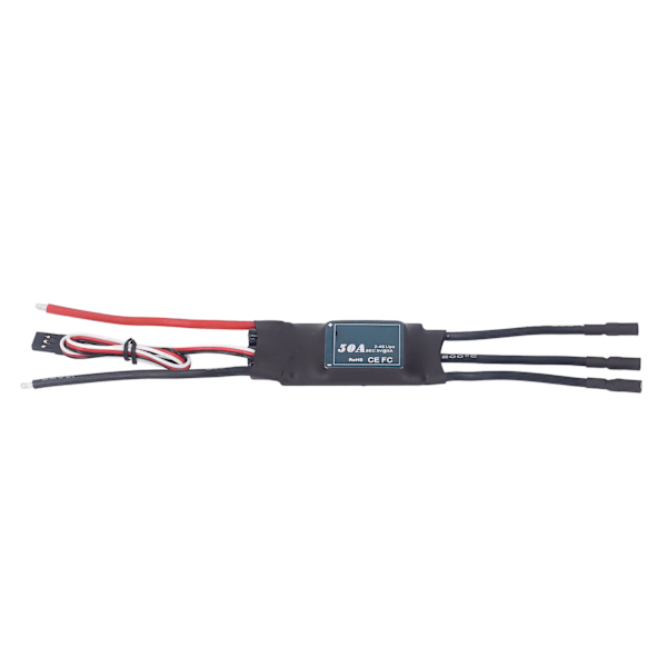 50A ESC Borstlös Hastighetsregulator RC Borstlös Motor ESC-Styrenhet för Fastvingade Flygplan Helikoptrar