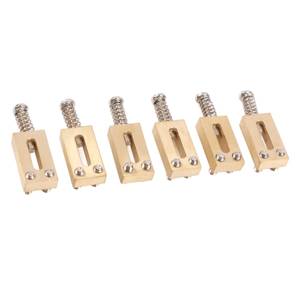 6st Elgitarrbro Sadel Mässing 10,5 mm Pitch Tremolo String Tuning Skruv Sadeltillbehör Silver