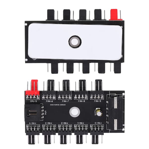 Fläkthubb Dator Kylsystem 10-Port 4-Pin Pulsbreddsmodulering IDE 12V för Chassi