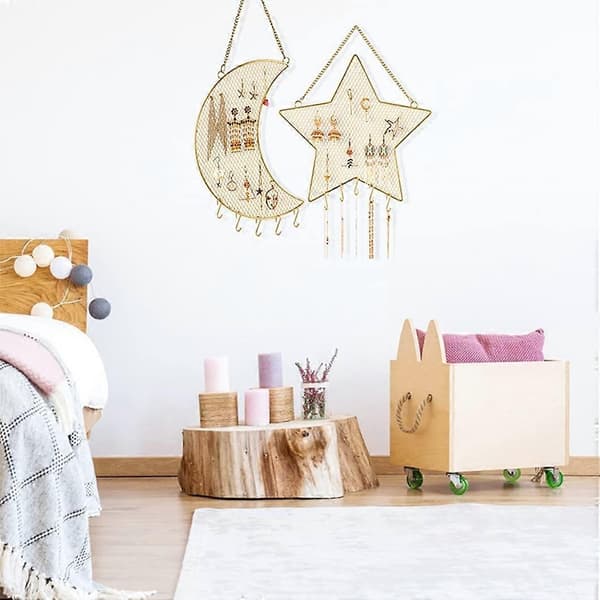 Hanging Jewelry Organizer Star Wall Mounted