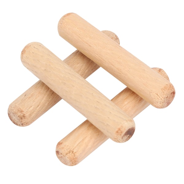 1 pakke træbearbejdning runde riflet træ træhåndværksstifter (8 * 40 mm)