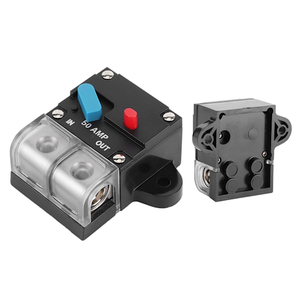 12‑24V Säkring Trollingmotor Bil Marin Båt Cykel Stereo Ljud Inline Säkringshållare Inverter 50A