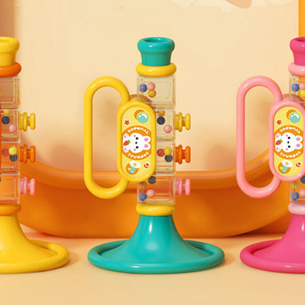 Sødt tegneserie baby trompet legetøj - multifunktionelt musiklegetøj til tidlig uddannelse (blå) Blue
