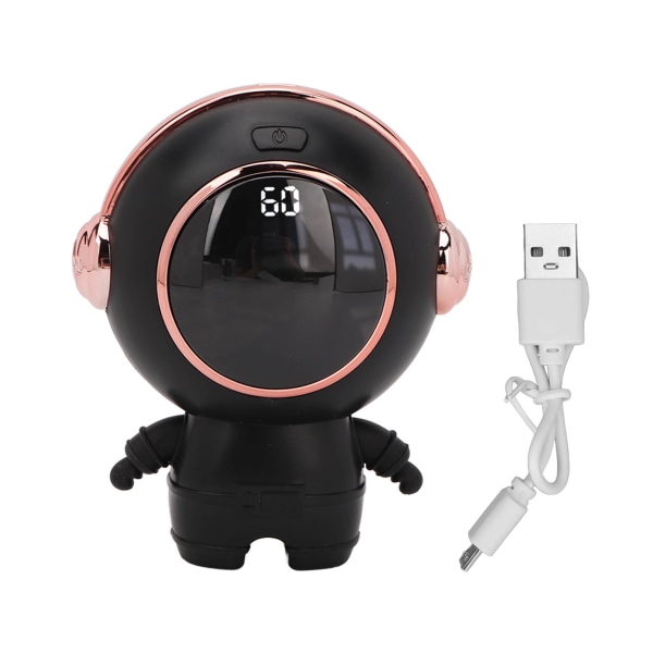 Bærbar USB oppladbar elektrisk håndvarmer - rask oppvarming, ideell for vinteren (svart) black