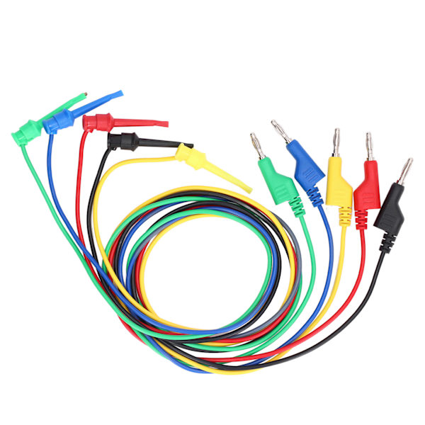 5 stk. banan-testledning multi meter testkabel ledningstråd 30VAC 60VDC 15A til vedligeholdelse