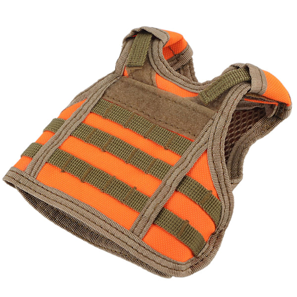 Mini Tactic Military Molle-väst för soffaölflaska Dryckesdekorationsöverdrag (orange)
