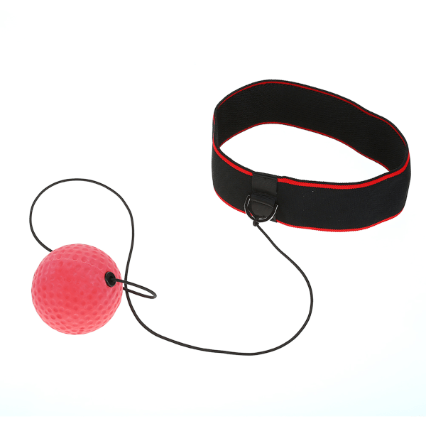 Träningsboll för vuxenboxning med pannband för hastighetsträning (svart pannband)