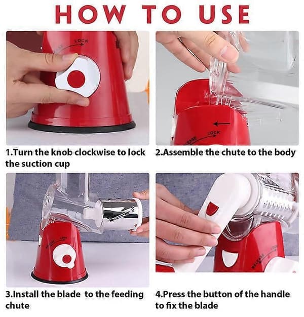 Rotary Cheese Grater with Handle