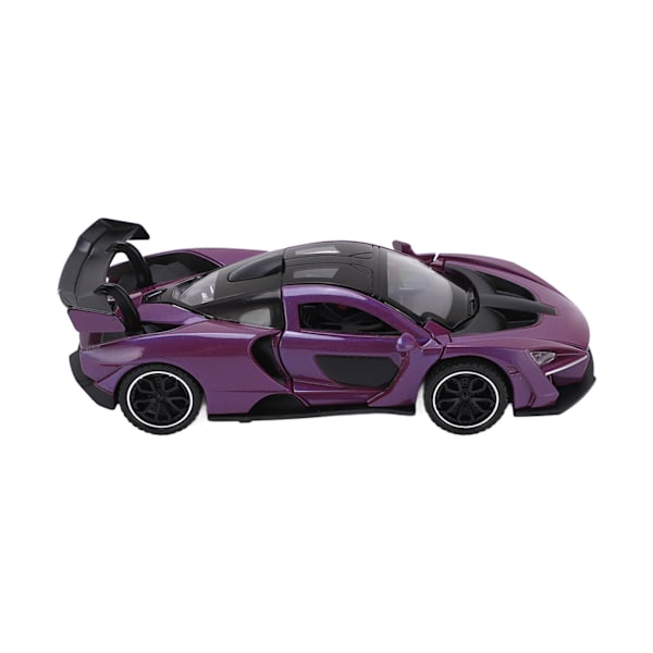 1/32 Valettu legering auto malli Kulumiskestävä Ääni- ja valopalaute Force Leikkiauto 3+ (violetti)