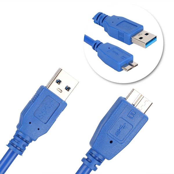 USB Datakabel USB3.0-A/B Micro A/B Han til Computer PC Printer Harddisk Drev 1m