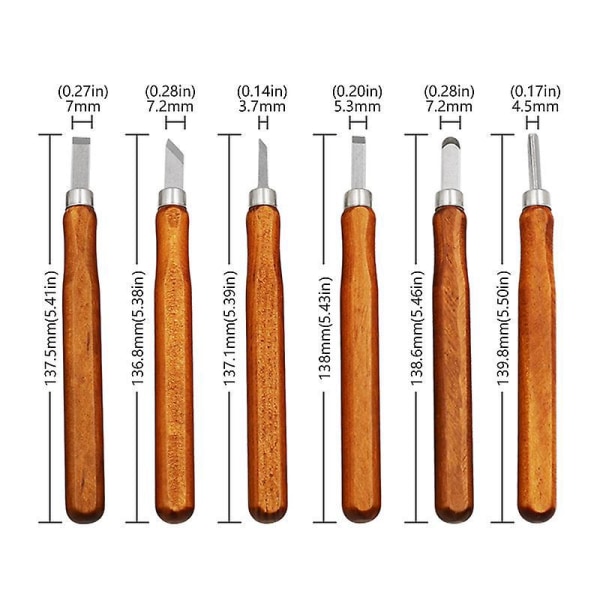 Set för träsnideri - 12-delade professionella mejslar och knivar för skulptering och träbearbetning - inkluderar skyddsöverdrag