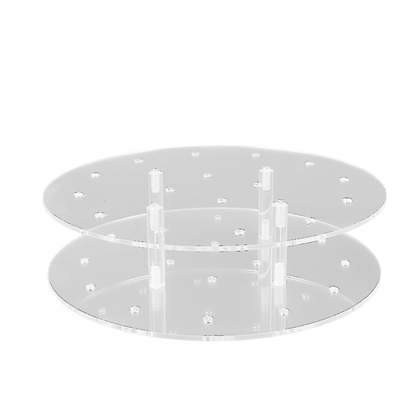 Kage Pop Display Stativ 16 Huller Slikkepindholder Akryl Nem Montering Slik Dessert Holder til Fest Fødselsdag Bryllup