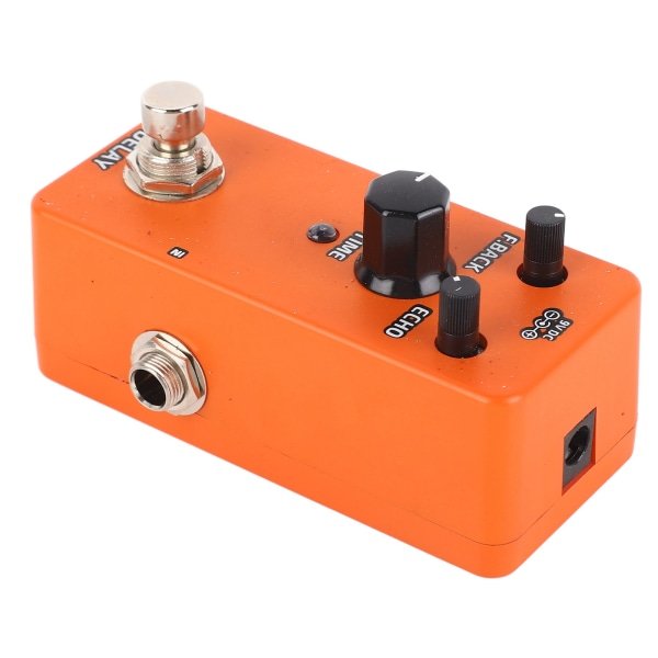 Elgitarr Effektpedal Single Block Mini Modulation Amplifier Simulation Pedal Orange Delay