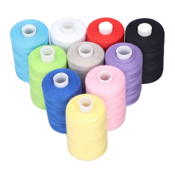 10 st Sytråd Rika Starka Färger Hög Hållfasthet Mycket Slitstark Premium Polyester Bred Användning Symaskinstråd