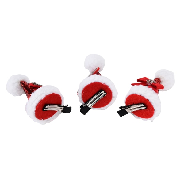 3 kpl jouluiset hiusklipsit Premium-materiaalista sileä pinta pehmeä mukava ja ainutlaatuinen muotoilu joulupukin hattujen hiusneulat