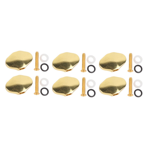 6 stk Guitar Tuning Peg Tuner Maskinhovedknop med skruer og skiver til elektrisk guitar guld